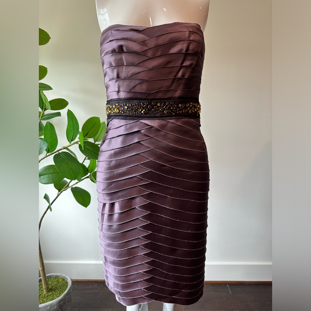 BCBG MaxAzria strapless cocktail dress